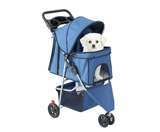 Cochecito plegable compacto y ligero para perro y gato