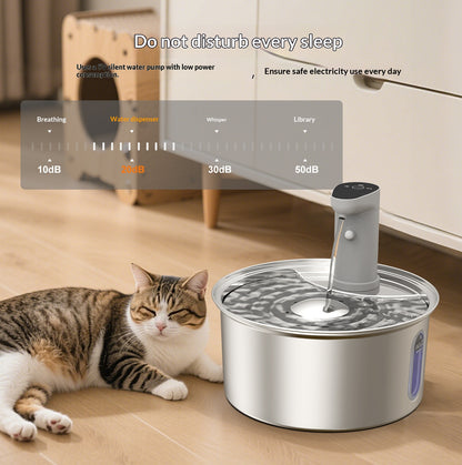 Fontaine ronde inox automática para gato