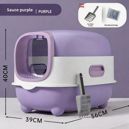 Bandeja cerrada con esterilización UV — 56 cm, control de olores