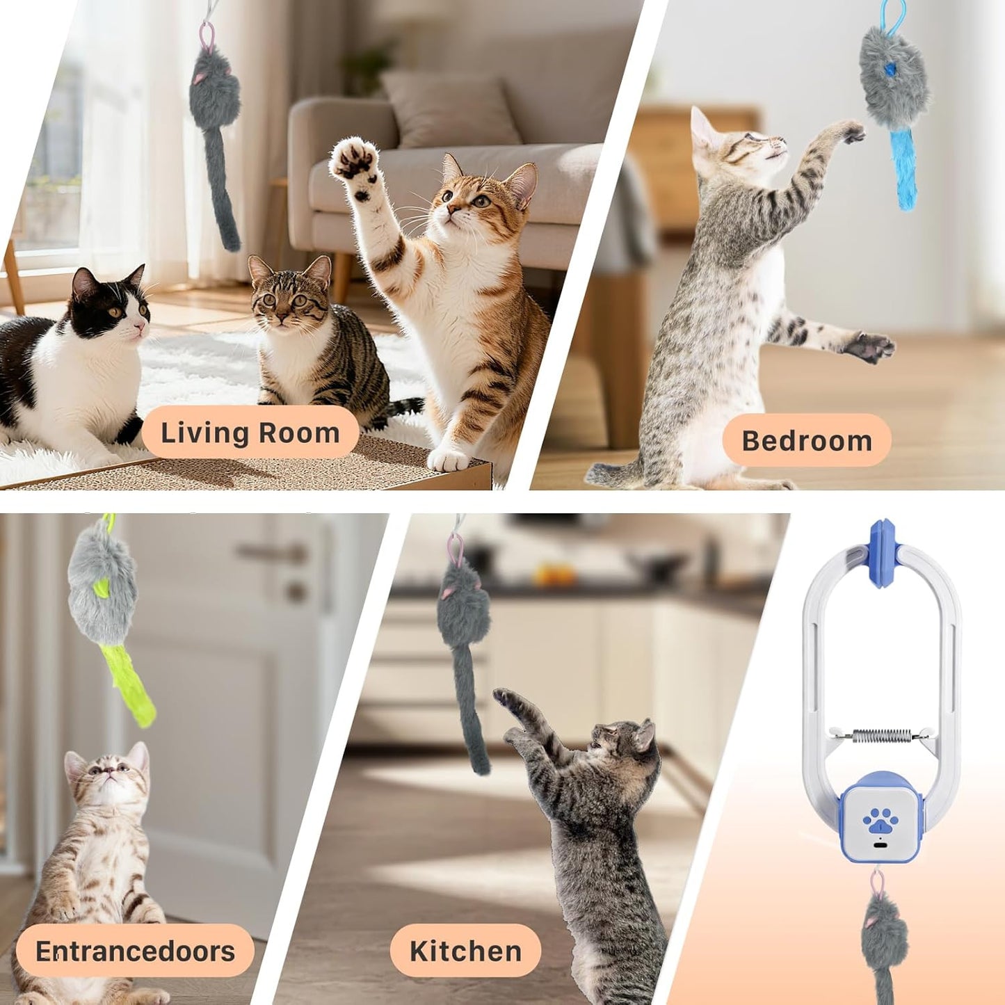 Interactive Cat Teaser Toy — Rechargeable with Remote Control
