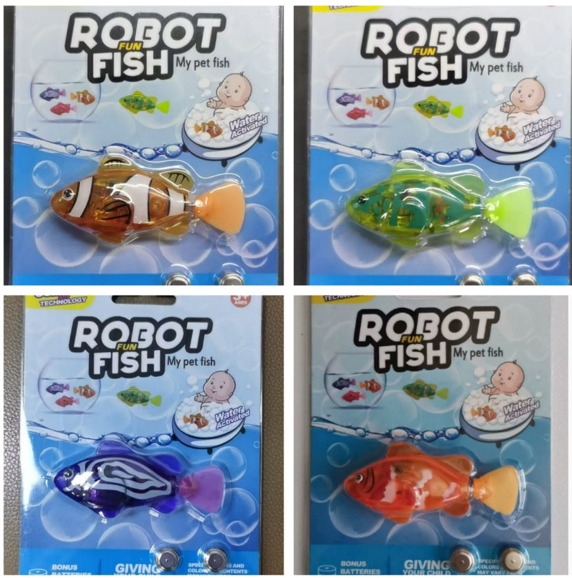 Pez robótico para gato — se activa con la luz