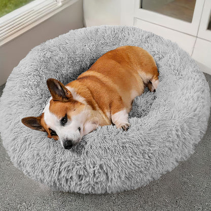 Cama de forro polar suave para perro y gato — nido acogedor
