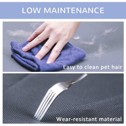 Cama elevada refrescante para perro — 91×76cm, malla ventilada, azul