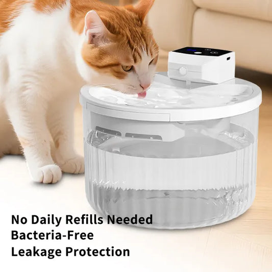Fuente automática grande para gato — gran capacidad, bomba silenciosa