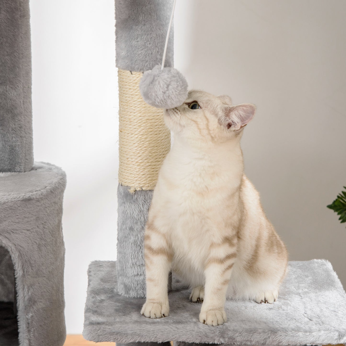 Adjustable Floor-to-Ceiling Cat Tree 240-260 cm — Condos, Hammocks and Scratching Posts