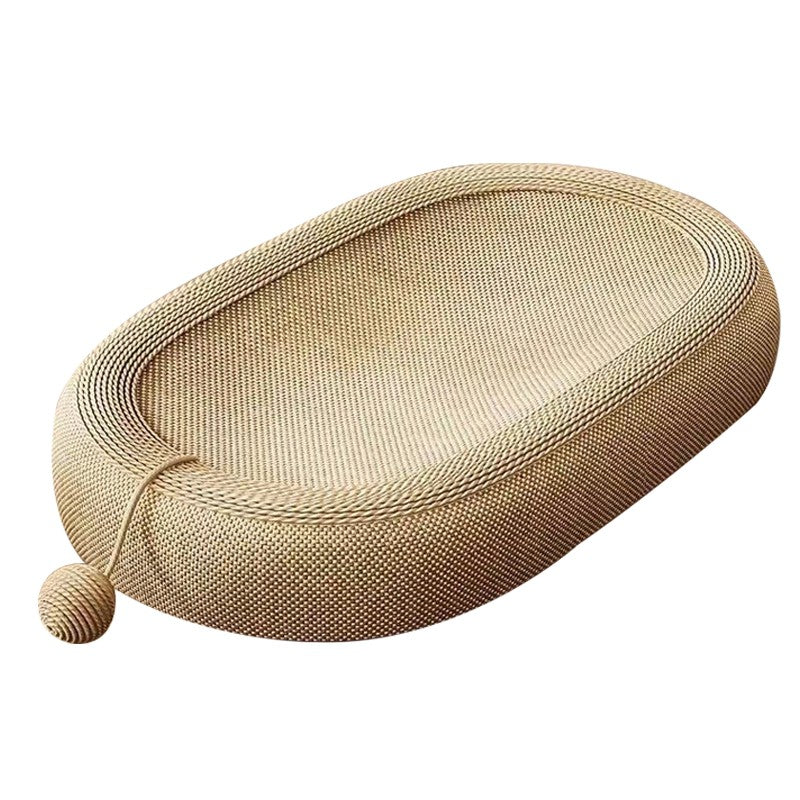 Oval Cat Scratcher Bowl Bed — 3-in-1 Activity Center