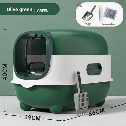 Bandeja cerrada con esterilización UV — 56 cm, control de olores