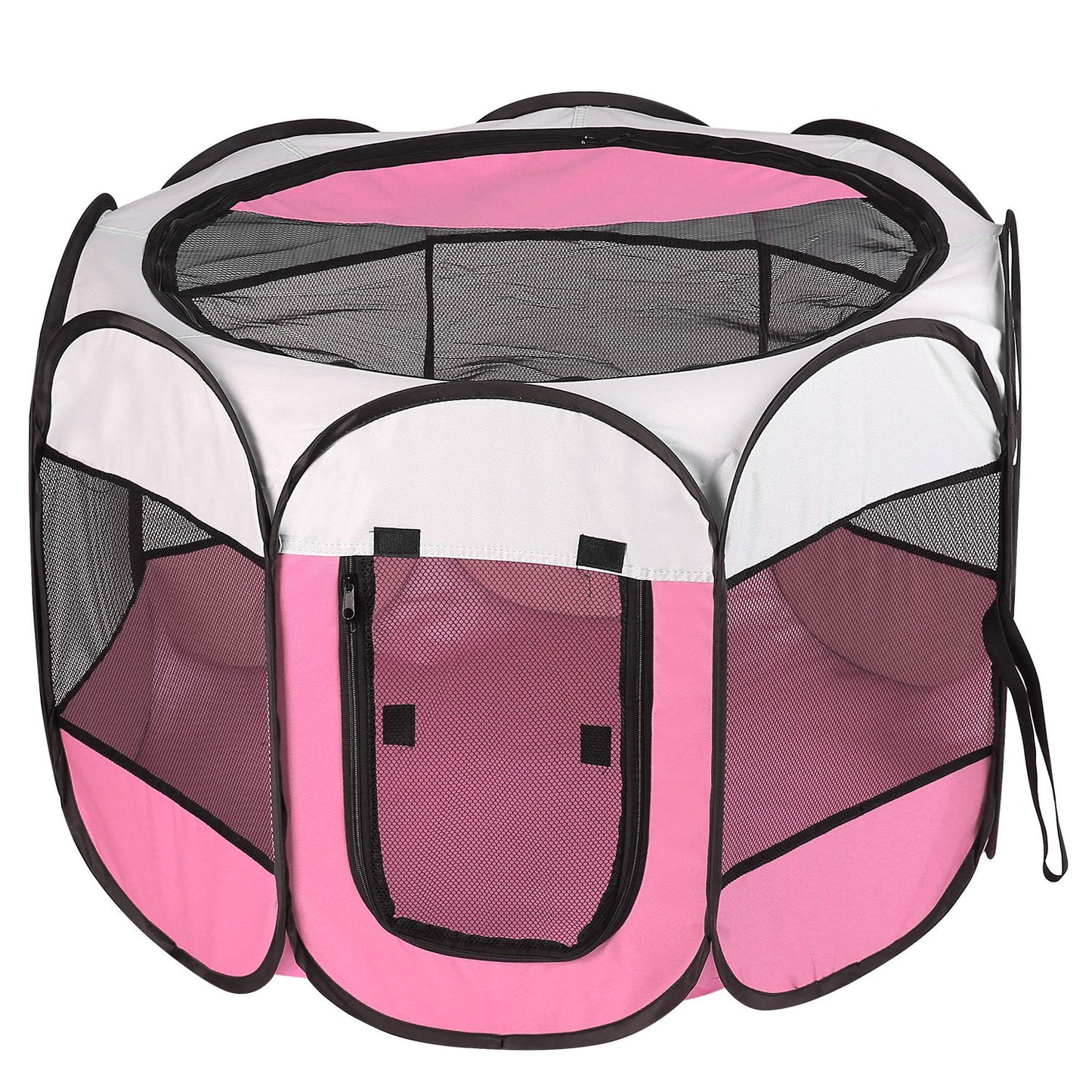 Parque plegable para mascotas — resistente al agua, interior/exterior, rosa o azul