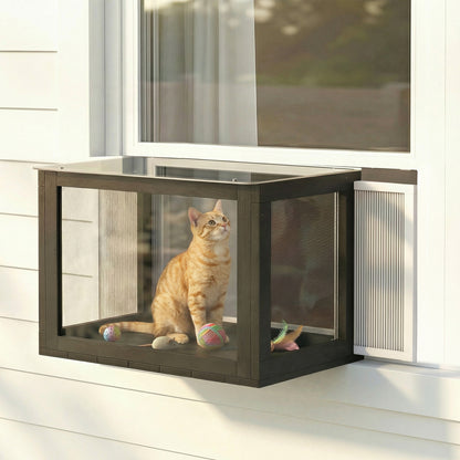 Enclos extérieur extensible pour chat — 63-104cm, bains de soleil