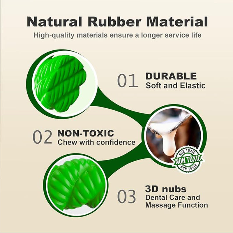 Jouet mordant caoutchouc naturel pour chien — fer à cheval