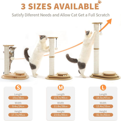 Rascador sisal 2 niveles para gato — torre interactiva