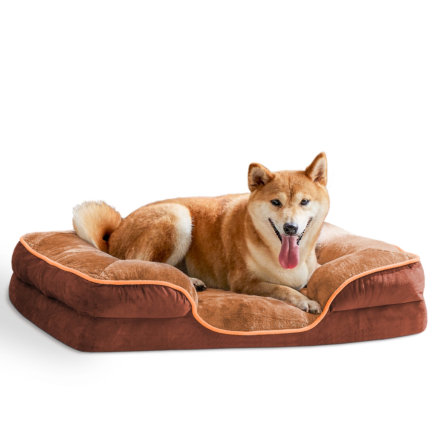 Lit en mousse à mémoire pour chien et chat — housse lavable, base antidérapante