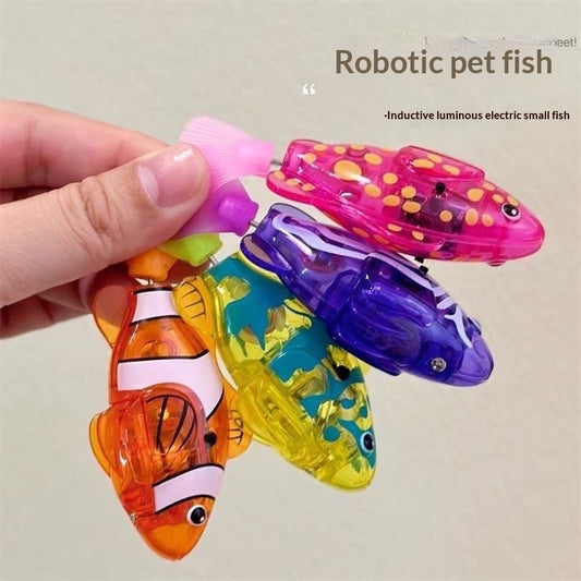 Pez robótico para gato — se activa con la luz