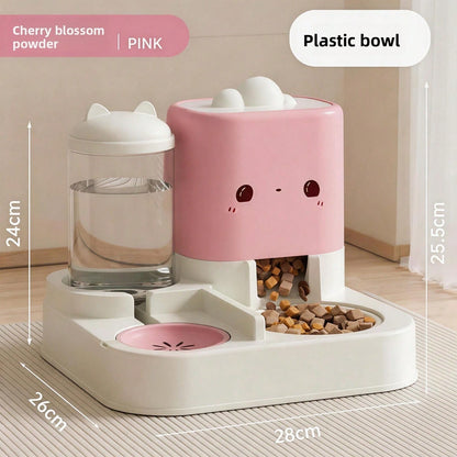 Fontaine et distributeur 2-en-1 pour chat et chien — 2,3 L automatique