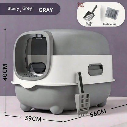 Bandeja cerrada con esterilización UV — 56 cm, control de olores