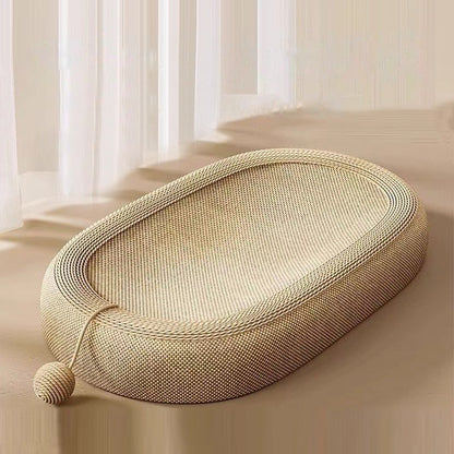 Oval Cat Scratcher Bowl Bed — 3-in-1 Activity Center