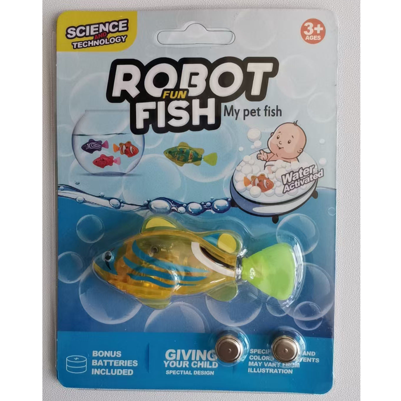 Pez robótico para gato — se activa con la luz